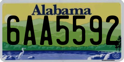 AL license plate 6AA5592