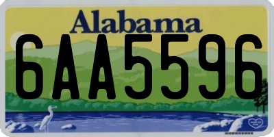 AL license plate 6AA5596
