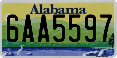 AL license plate 6AA5597