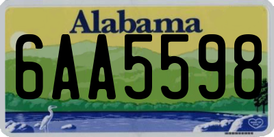 AL license plate 6AA5598