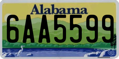 AL license plate 6AA5599