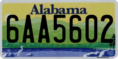 AL license plate 6AA5602