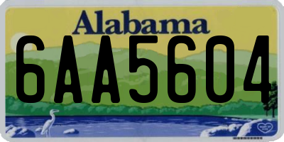 AL license plate 6AA5604