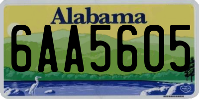AL license plate 6AA5605