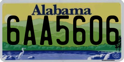AL license plate 6AA5606