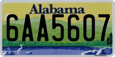 AL license plate 6AA5607
