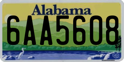 AL license plate 6AA5608