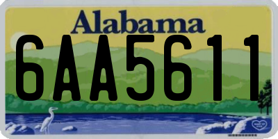 AL license plate 6AA5611