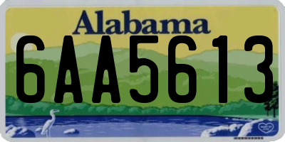 AL license plate 6AA5613