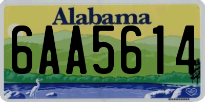 AL license plate 6AA5614