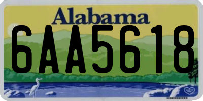 AL license plate 6AA5618