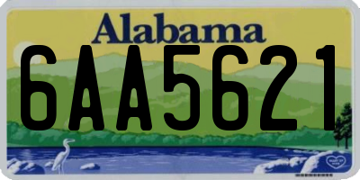 AL license plate 6AA5621