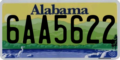 AL license plate 6AA5622