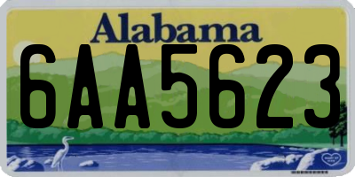 AL license plate 6AA5623