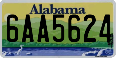 AL license plate 6AA5624