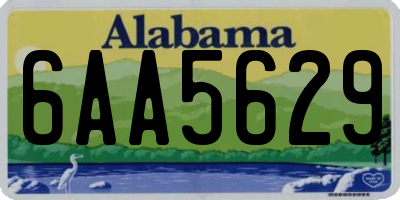 AL license plate 6AA5629