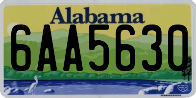 AL license plate 6AA5630
