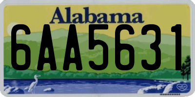 AL license plate 6AA5631