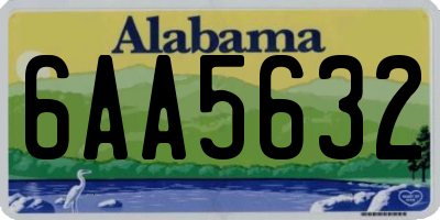 AL license plate 6AA5632