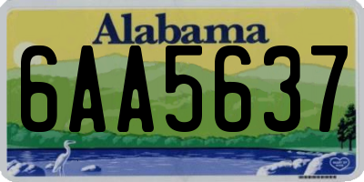 AL license plate 6AA5637