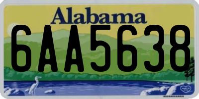 AL license plate 6AA5638