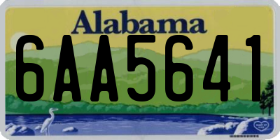 AL license plate 6AA5641