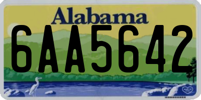 AL license plate 6AA5642