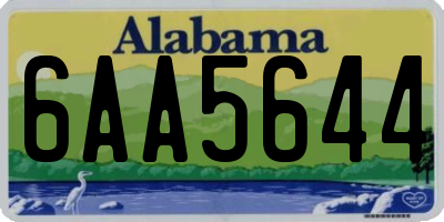 AL license plate 6AA5644