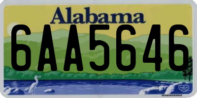 AL license plate 6AA5646