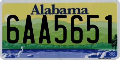 AL license plate 6AA5651