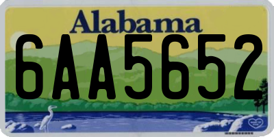AL license plate 6AA5652