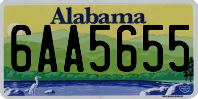 AL license plate 6AA5655