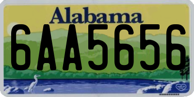 AL license plate 6AA5656