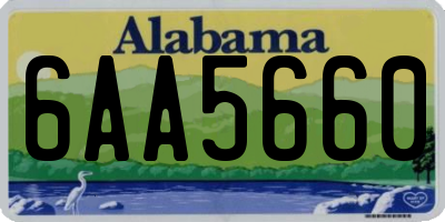 AL license plate 6AA5660