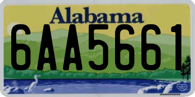 AL license plate 6AA5661