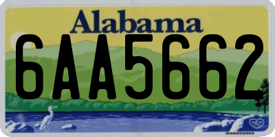 AL license plate 6AA5662