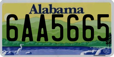 AL license plate 6AA5665