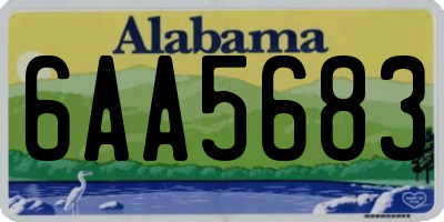 AL license plate 6AA5683