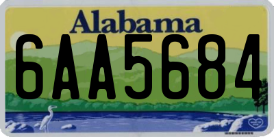 AL license plate 6AA5684