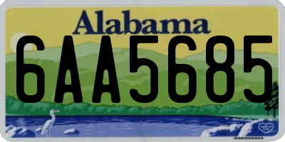 AL license plate 6AA5685