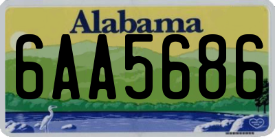 AL license plate 6AA5686