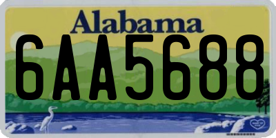 AL license plate 6AA5688