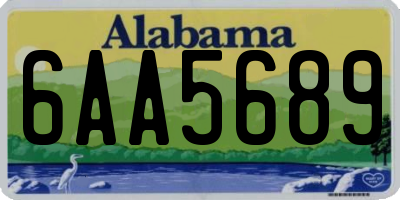 AL license plate 6AA5689