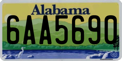 AL license plate 6AA5690