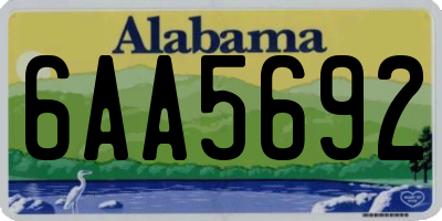 AL license plate 6AA5692