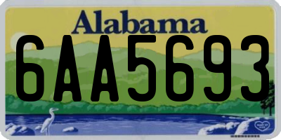AL license plate 6AA5693