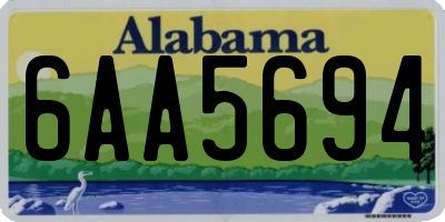 AL license plate 6AA5694
