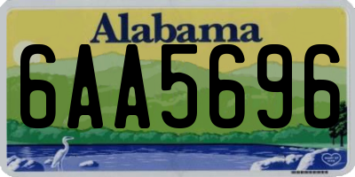 AL license plate 6AA5696