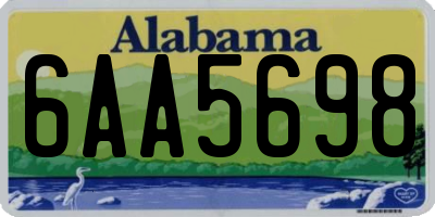 AL license plate 6AA5698