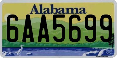 AL license plate 6AA5699